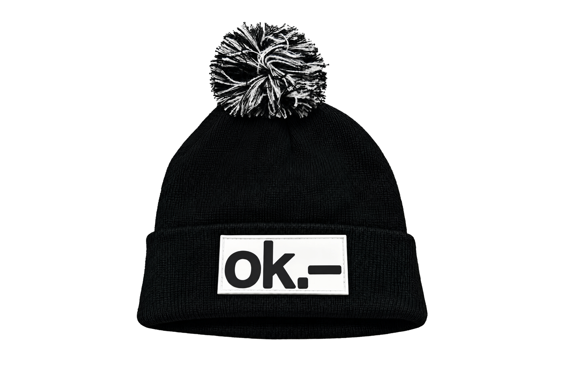 ok.– beanie with logo patch